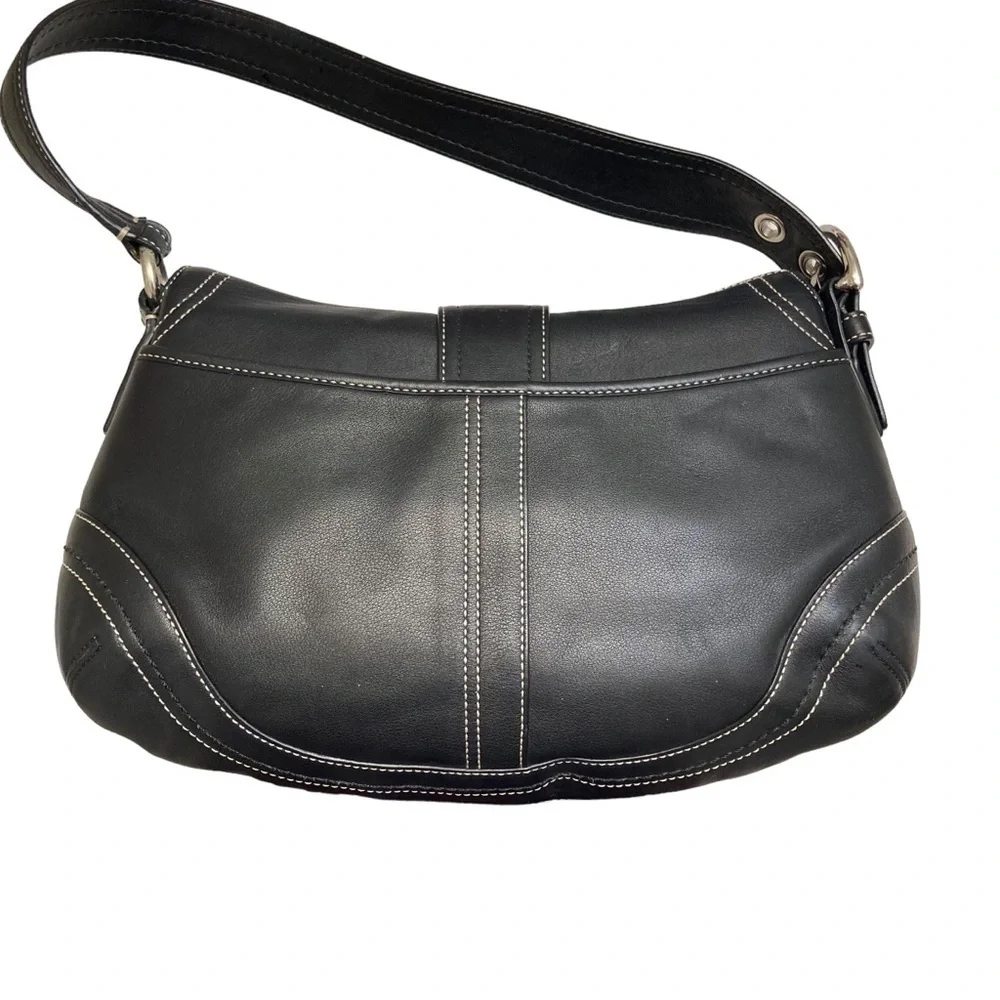 Coach f10910 black leather large soho bag y2k
